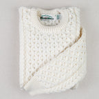 Ecru knitted wool Irish sweater