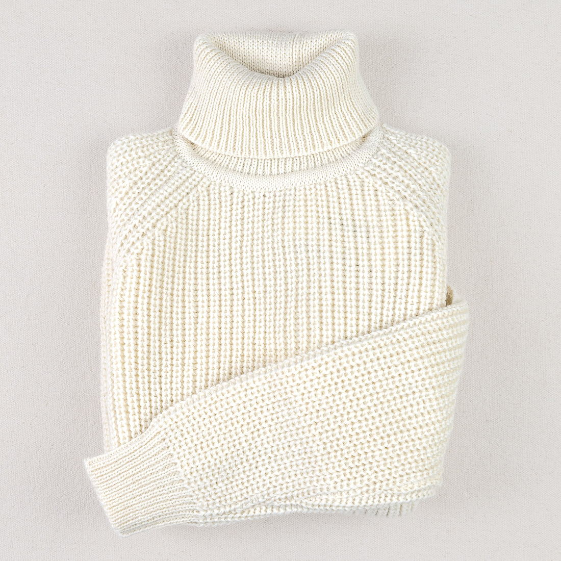 Irish cream turtleneck sweater
