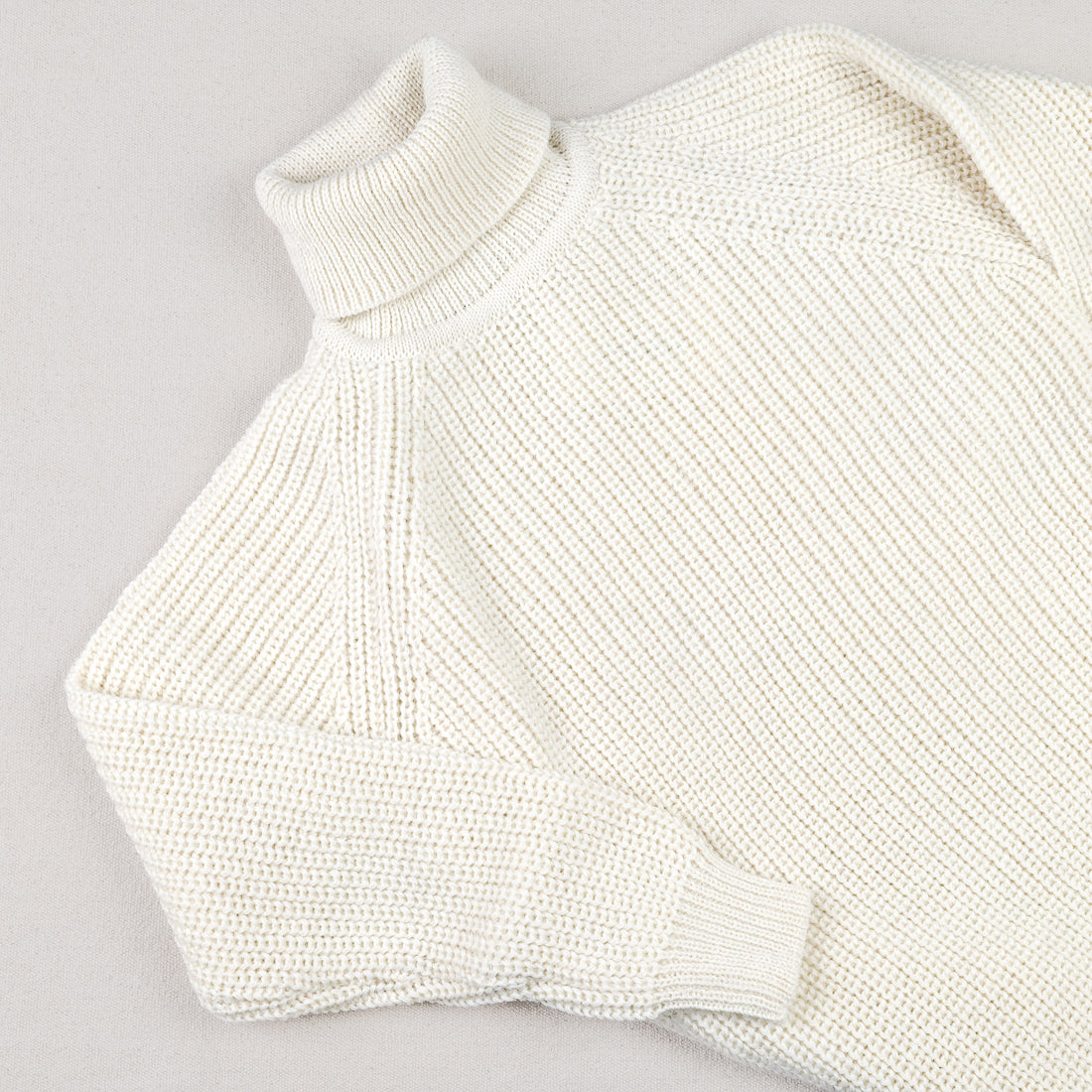Irish cream turtleneck sweater