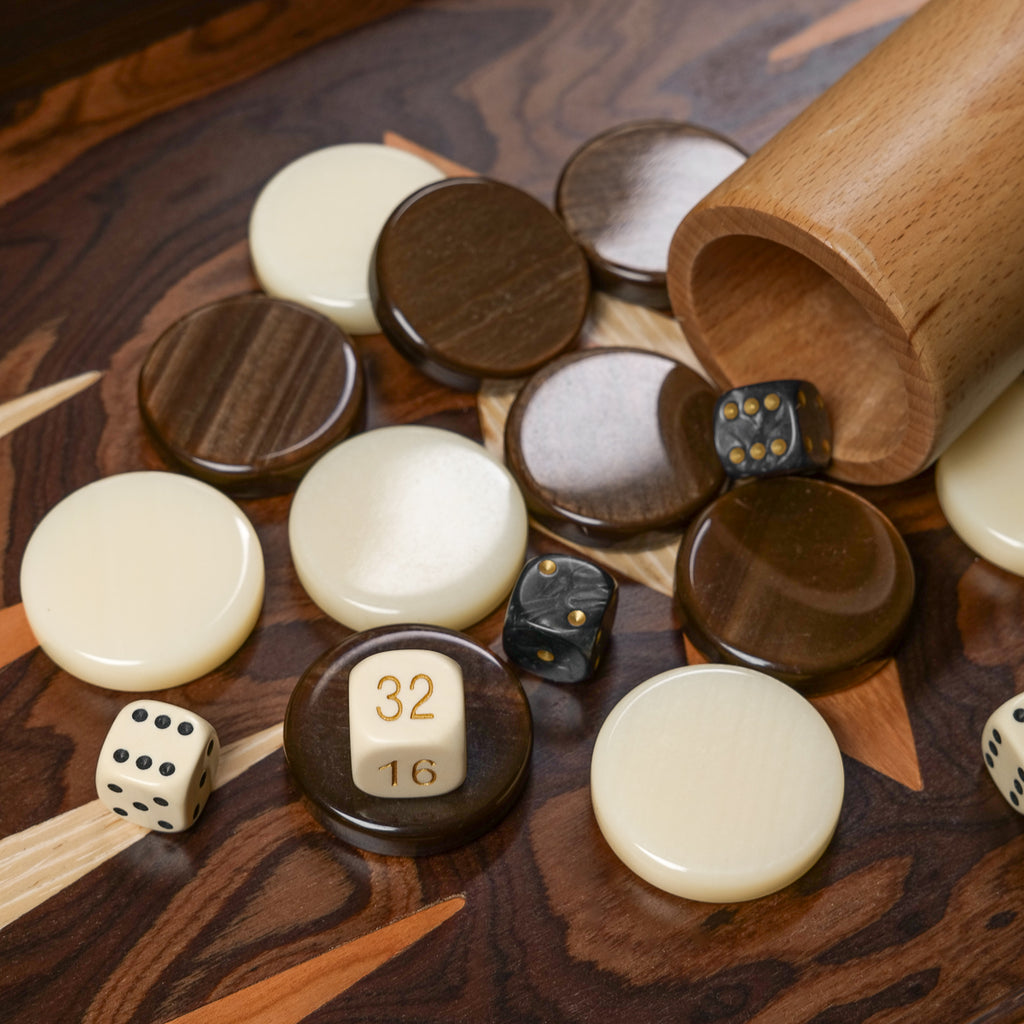 Rosewood backgammon