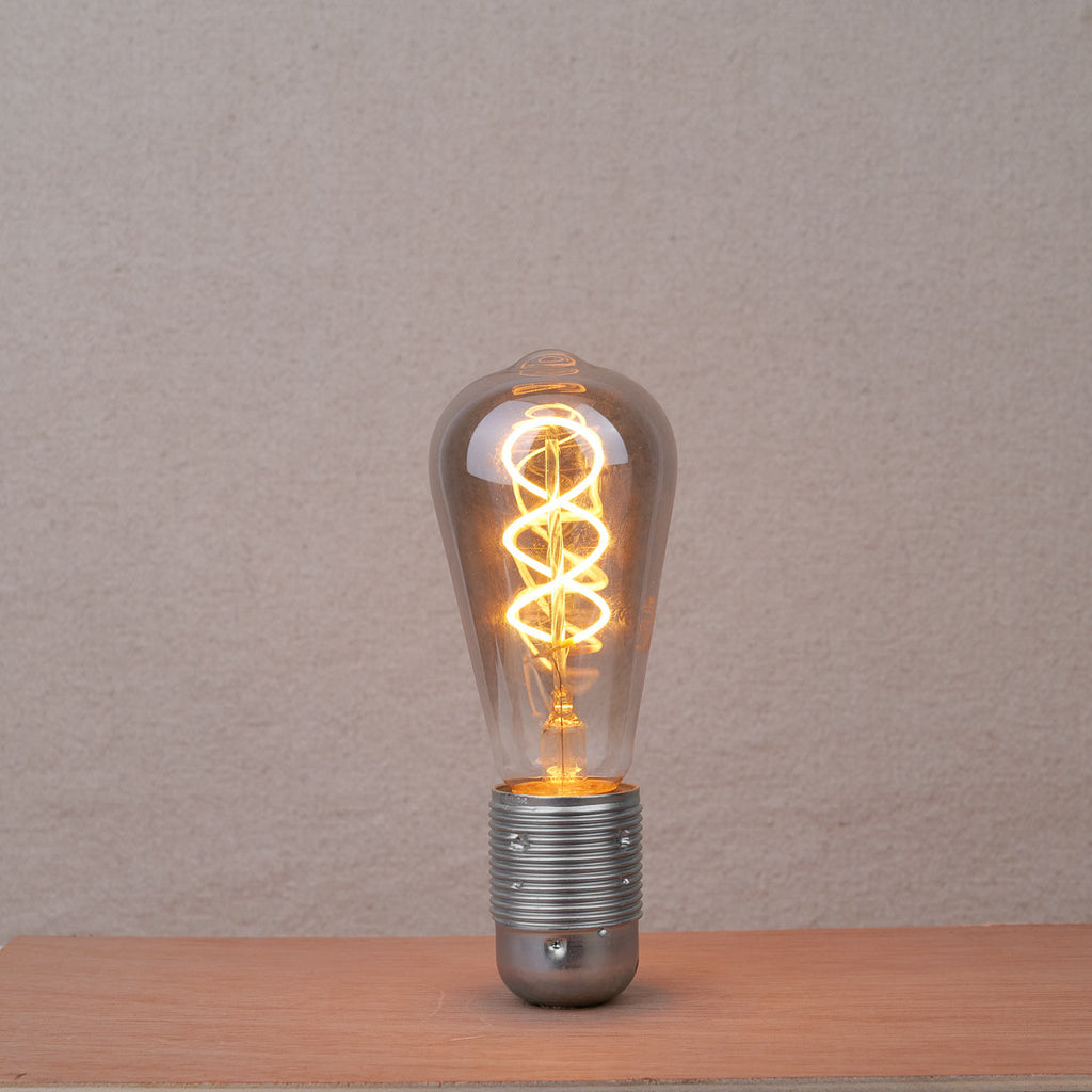 Edison-shaped LED bulb E27 4W smoked glass