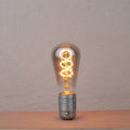 Edison-shaped LED bulb E27 4W smoked glass
