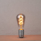 Edison-shaped LED bulb E27 4W smoked glass