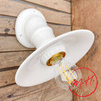 Applique blanche en porcelaine avec réflecteur Ø 21 cm