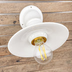 Applique blanche en porcelaine avec réflecteur Ø 21 cm