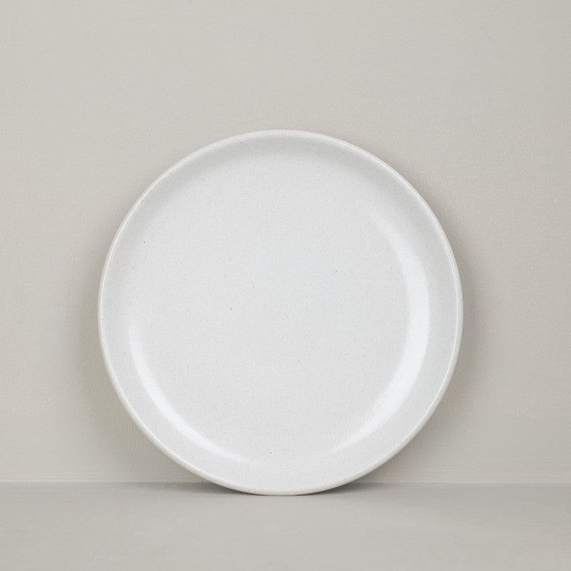 Assiette plate en grès naturel