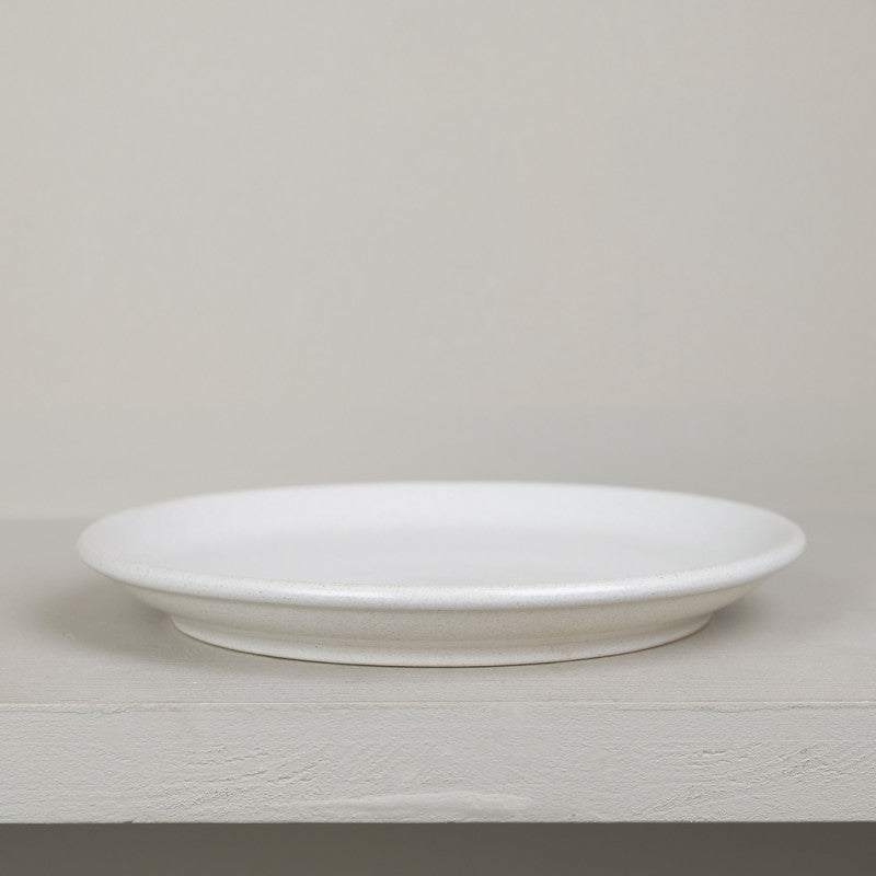 Assiette plate en grès naturel