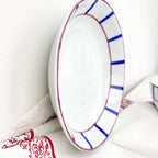 Red and blue Basque soup plate
