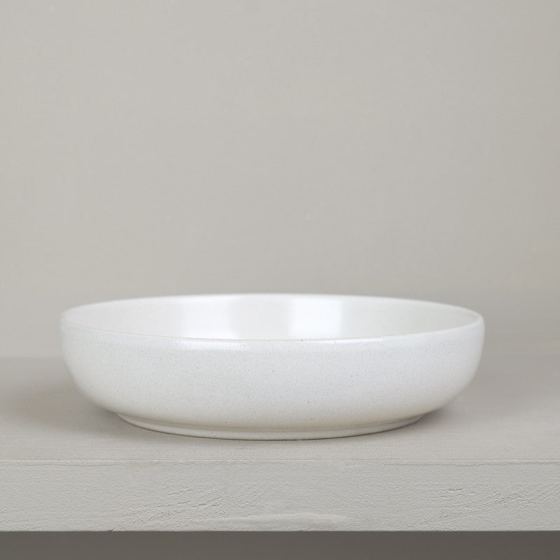 Natural stoneware soup plate