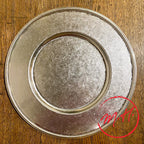 Presentation plate in tin-plated steel