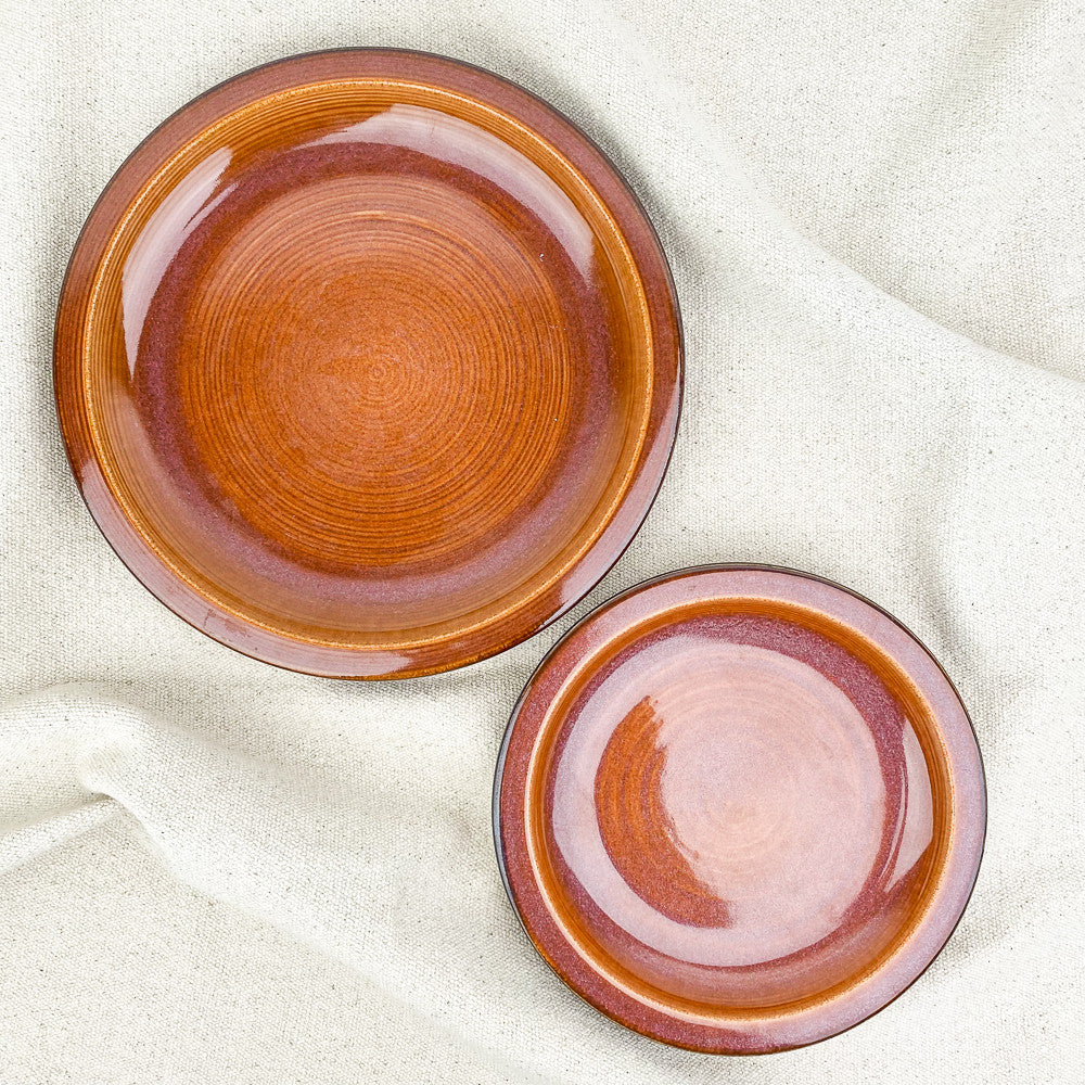 Caramel stoneware plate