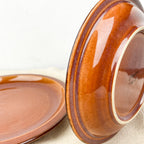 Caramel stoneware plate