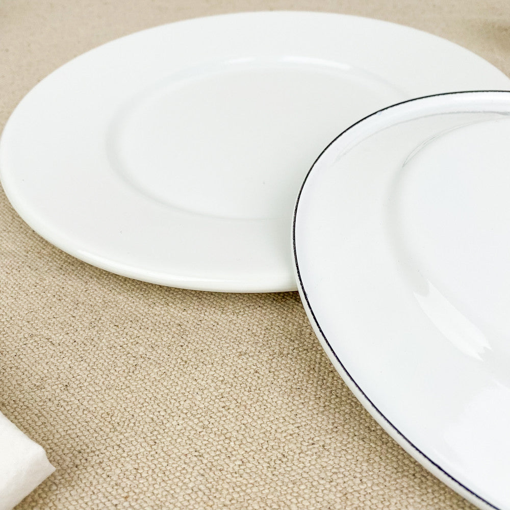 White enamel dinner plate