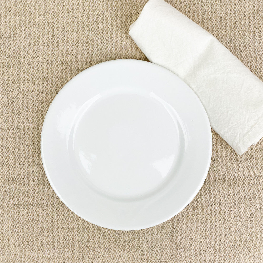 White enamel dinner plate