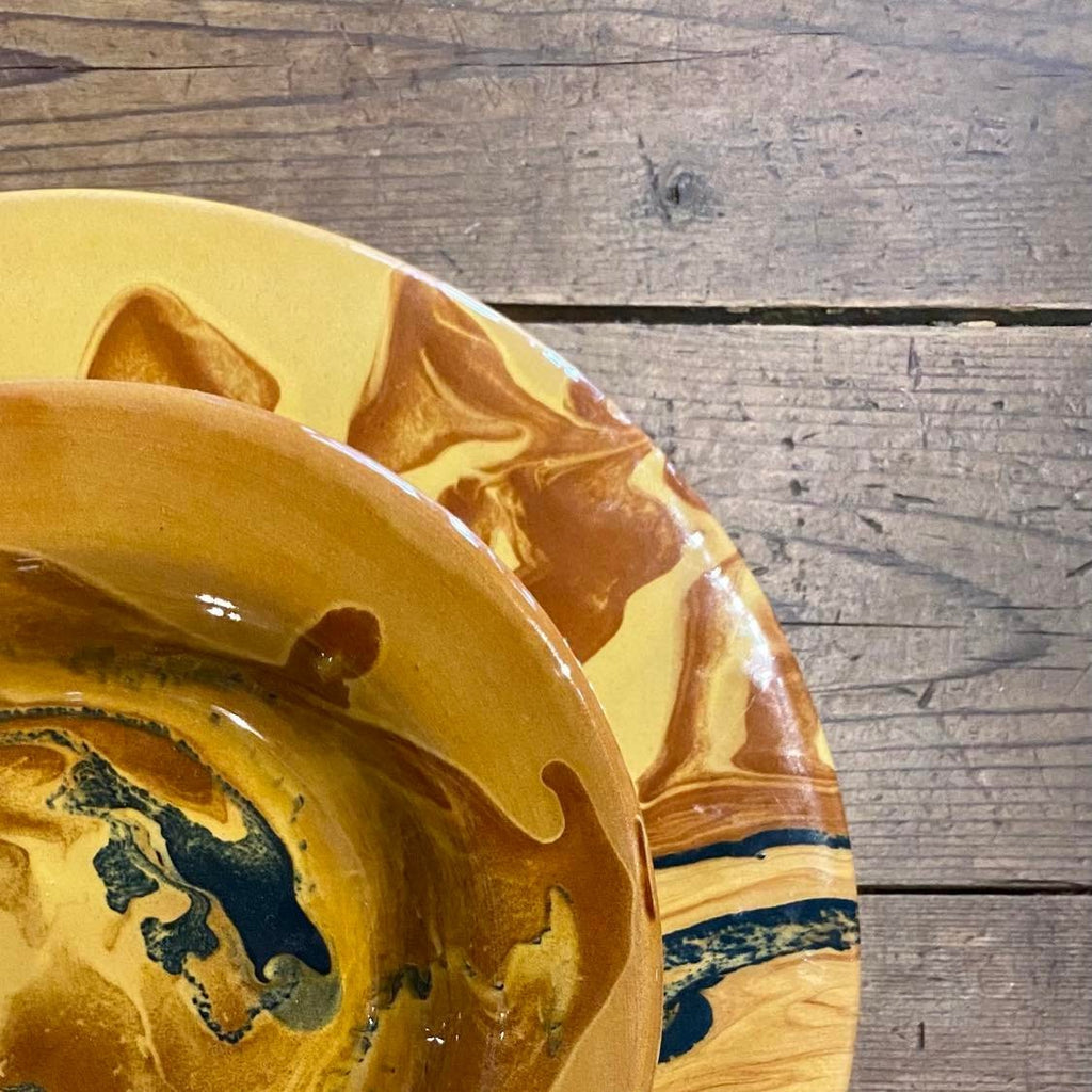 Honey marbled plate