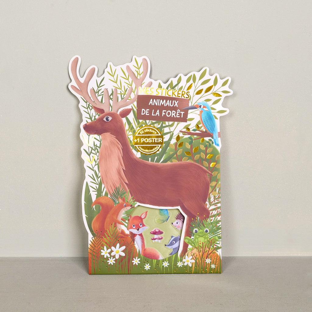 Autocollants et poster animaux de la forêt