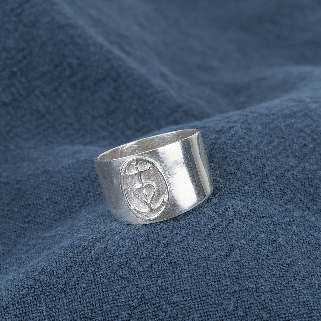Silver Camargue Cross Ring