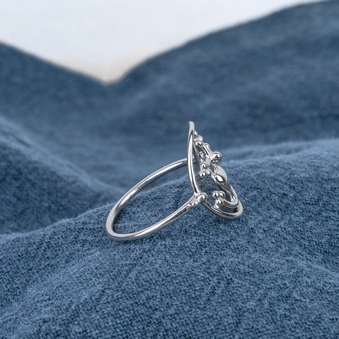 Pearl Camargue Cross Ring Silver