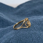 Bague fine Croix de Camargue vermeil