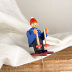 Wooden skier balance toy