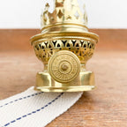 Bec de lampe laiton galerie et mèche avec piédouche