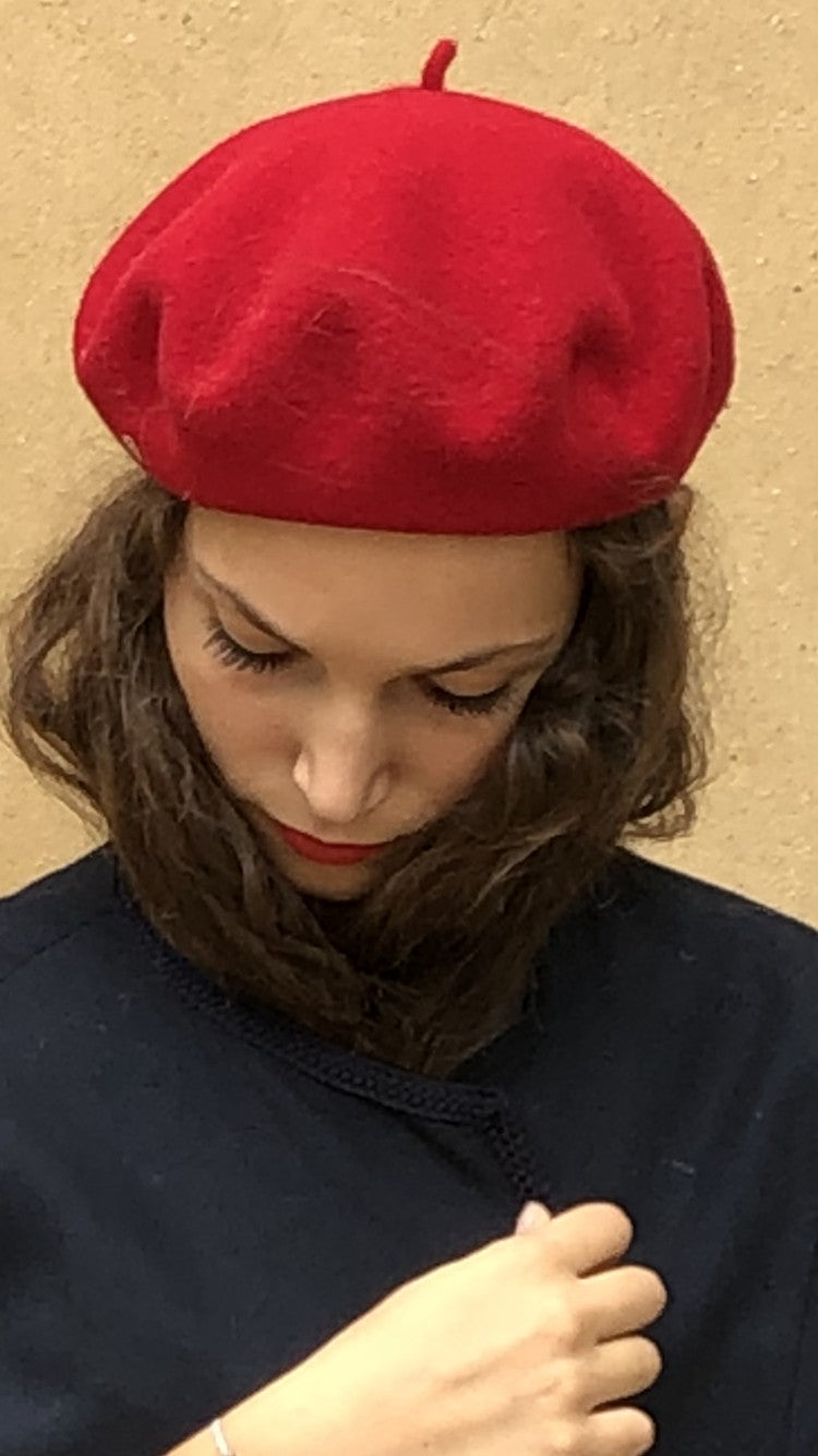 Red Basque beret