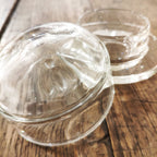 Glass bee butter dish