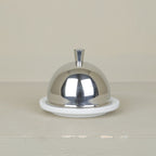 Beurrier porcelaine cloche inox