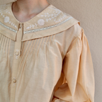 Beige sailor-collar blouse