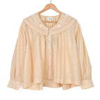 Beige sailor-collar blouse