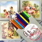 Boîte 12 petits crayons de couleur