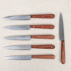 Box of 6 knives, rosewood handle
