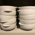 Natural stoneware bowl with ears