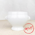 Bol à soupe tête de lion porcelaine blanche