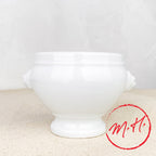 Bol à soupe tête de lion porcelaine blanche
