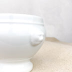 Bol à soupe tête de lion porcelaine blanche