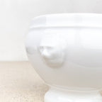 Bol à soupe tête de lion porcelaine blanche