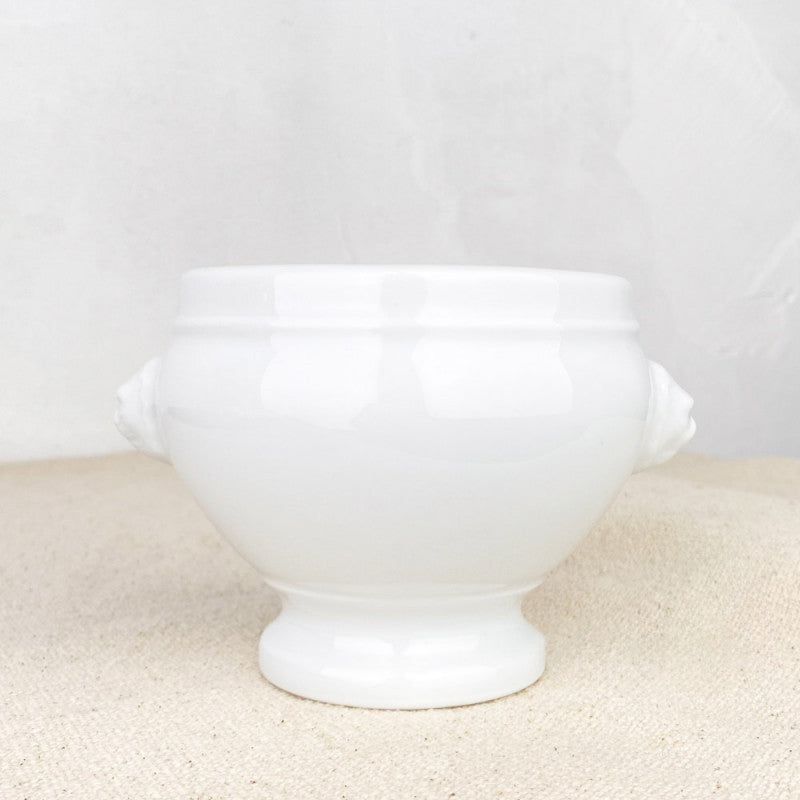 Bol à soupe tête de lion porcelaine blanche