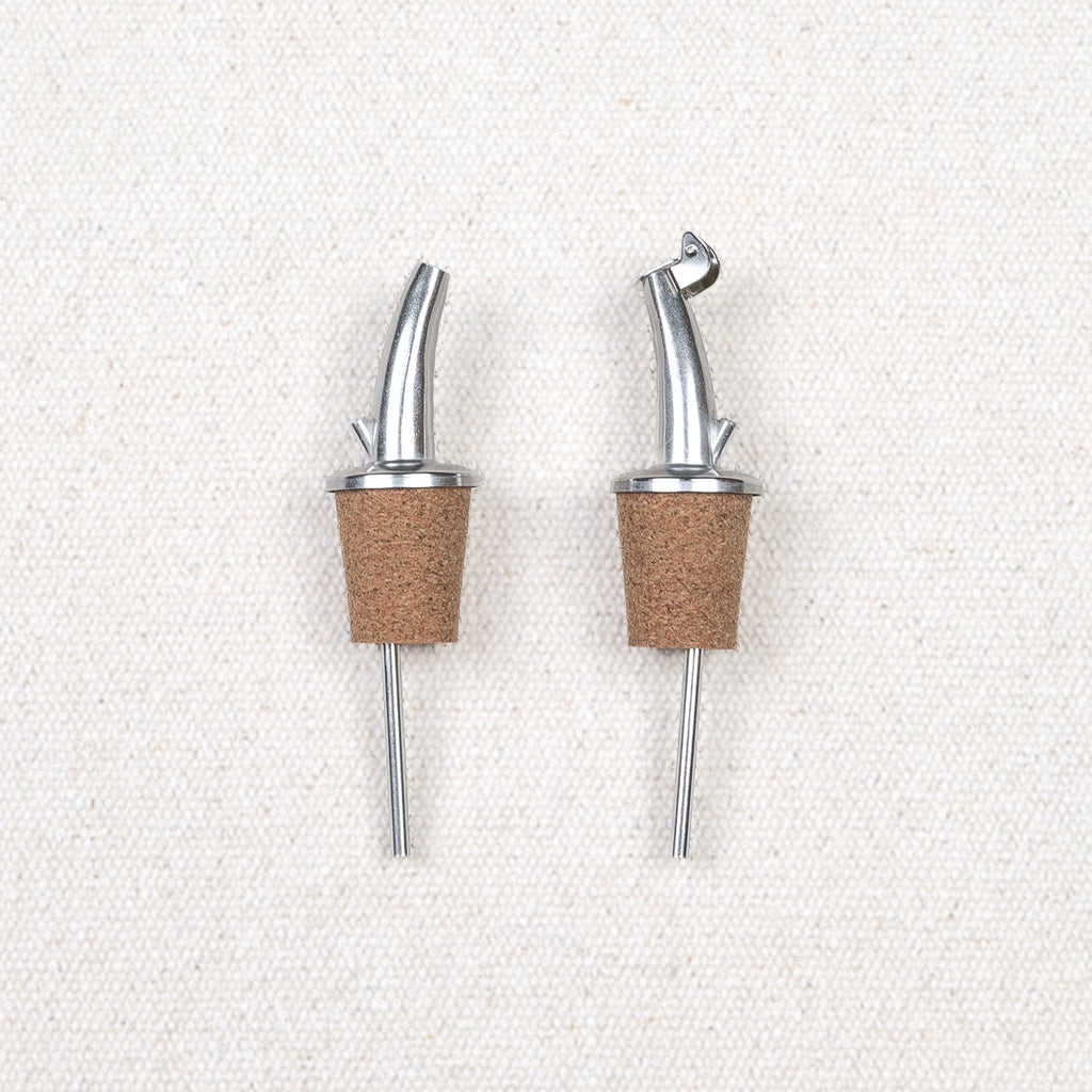 Bouchon verseur en inox et liège