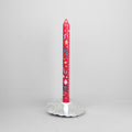 Bougie de l'Avent rouge graduée de 1 à 24, 30 cm de haut et 2 cm de diamètre, pour compte à rebours de Noël