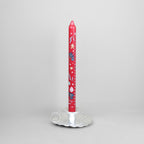 Bougie de l'Avent rouge graduée de 1 à 24, 30 cm de haut et 2 cm de diamètre, pour compte à rebours de Noël