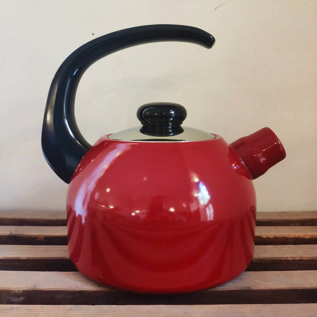 2L enamel whistling kettle