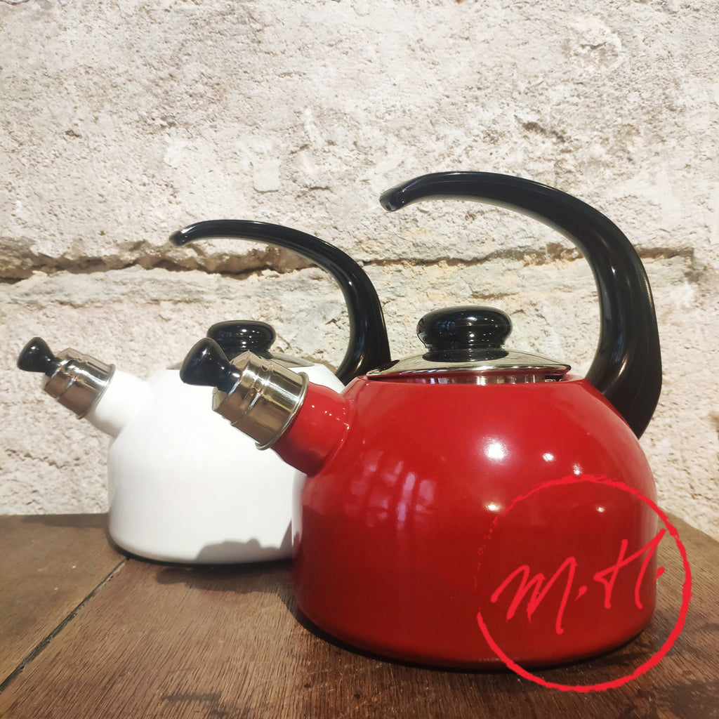 2L enamel whistling kettle