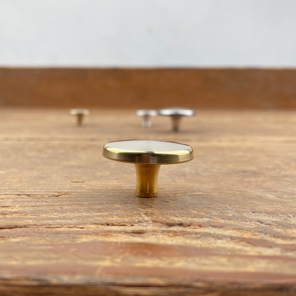 Bouton de cocotte rond en laiton 3cm
