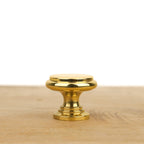 Bouton de meuble plat laiton poli