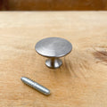 Raw iron lens drawer knob Ø25 mm