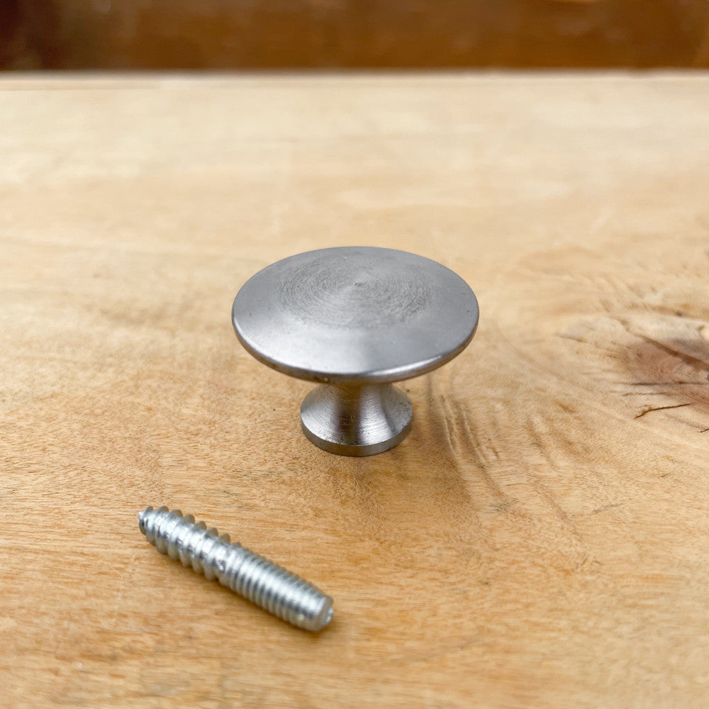 Bouton de tiroir lentille Fer brut Ø25 mm