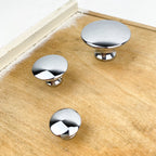 Chrome-plated brass lens drawer knob