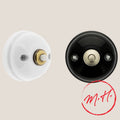 Rounded porcelain push button