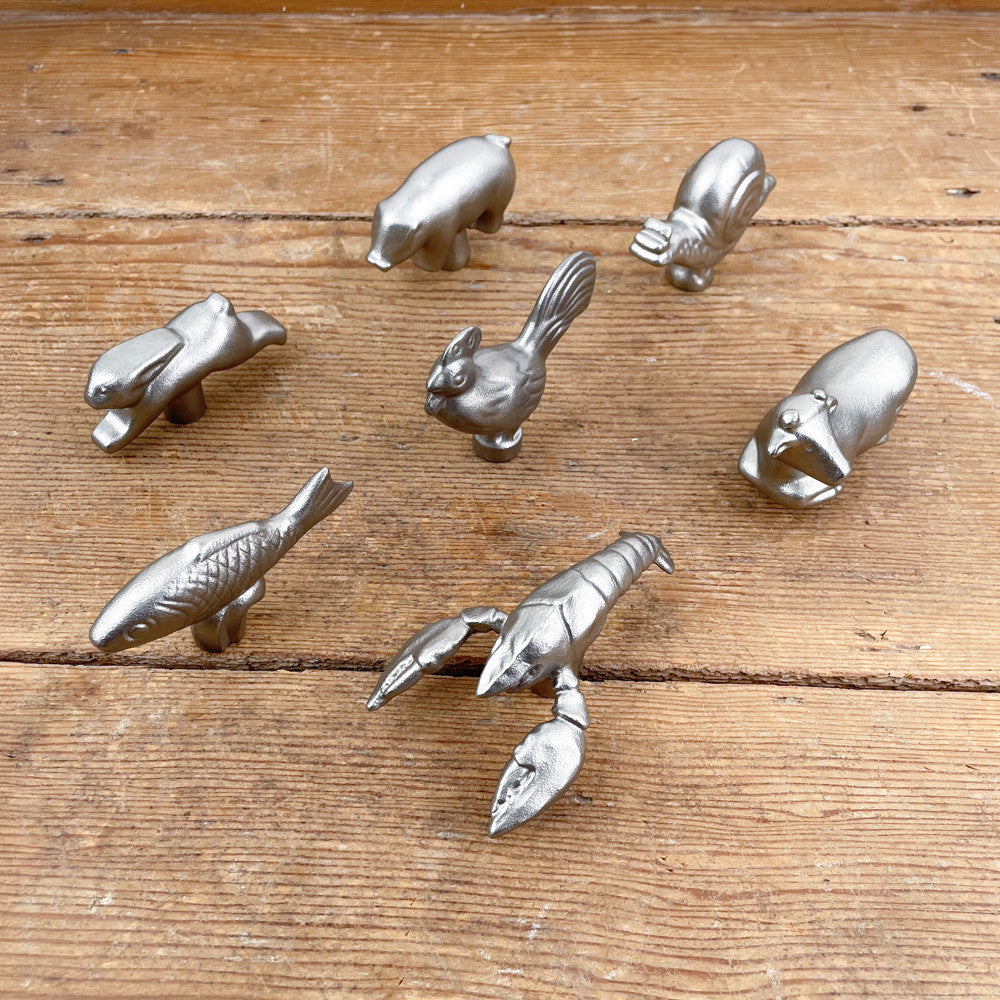 Boutons de cocotte animaux en fonte d'inox